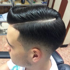 Corte de pelo largo con corte tradicional